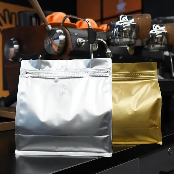 1コーヒー包装用の銀色と金色のKG横型ストックバッグ