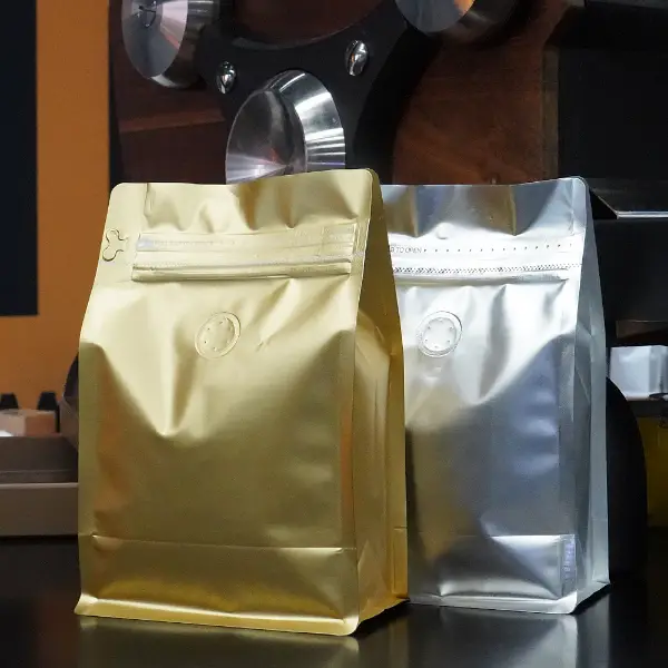 250ガス排出バルブと再封ジッパー付きのGコーヒーバッグ