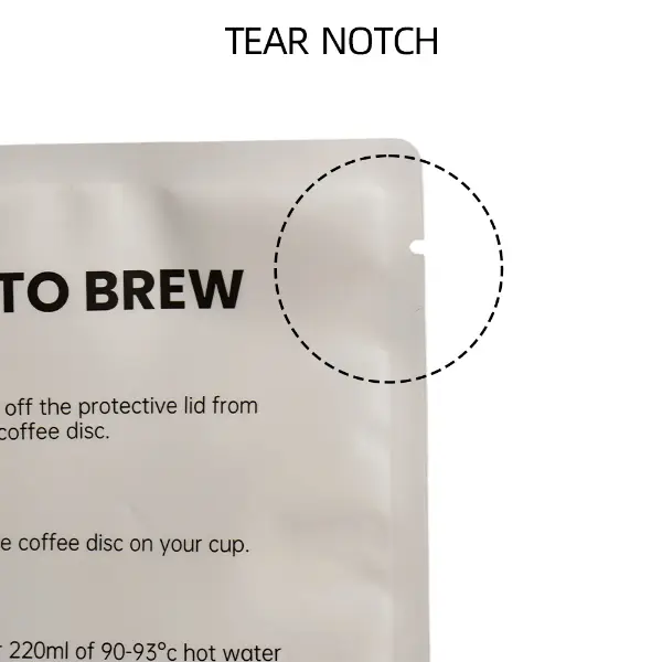 コーヒーサシェの裏面、抽出方法が書かれています