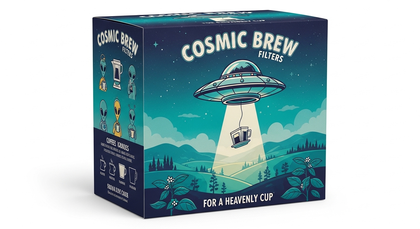UFOコーヒーフィルターボックスのパッケージ