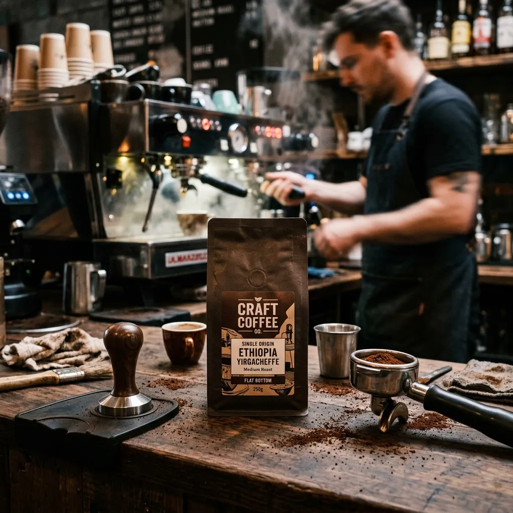 コーヒー包装-フラットボトム