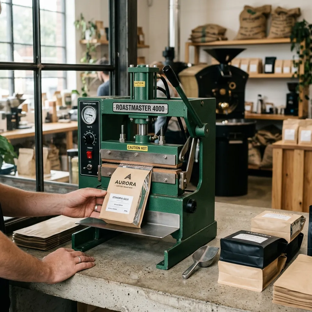 コーヒーバッグ封印機機器