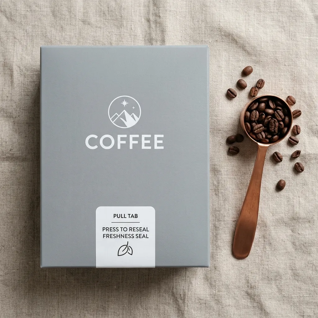 再封可能なコーヒーボックス