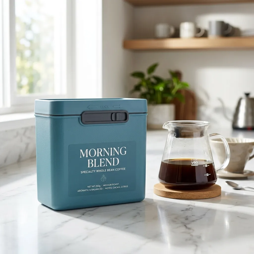 コーヒー収納箱再封