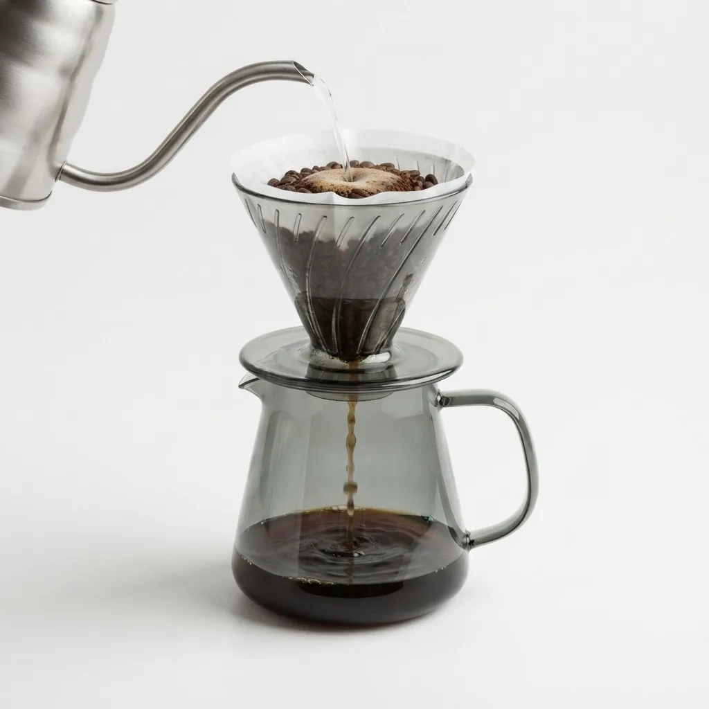 グラスコーヒー淹れ滴る