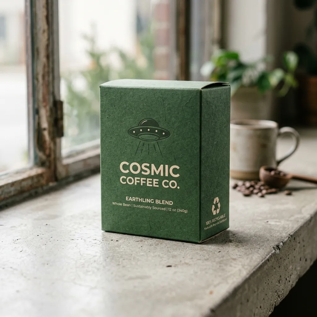 Green_UFO themed_coffee_box_
