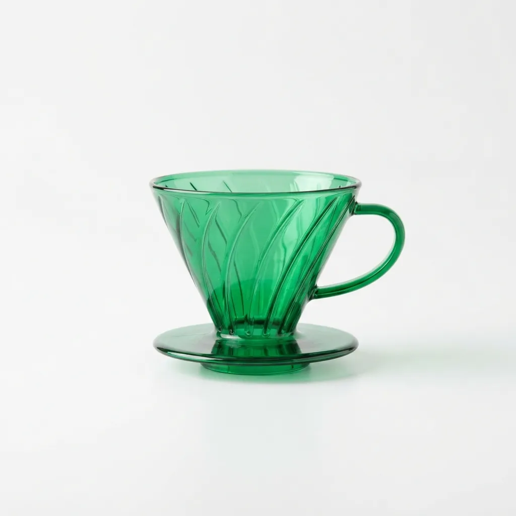 コーヒーグラスの淹れ液滴