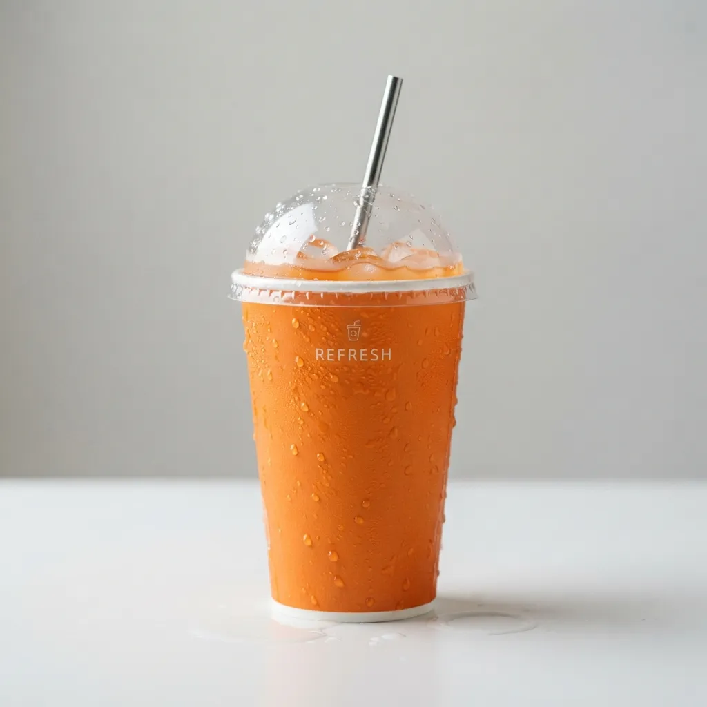 氷のドリンク紙のカップ