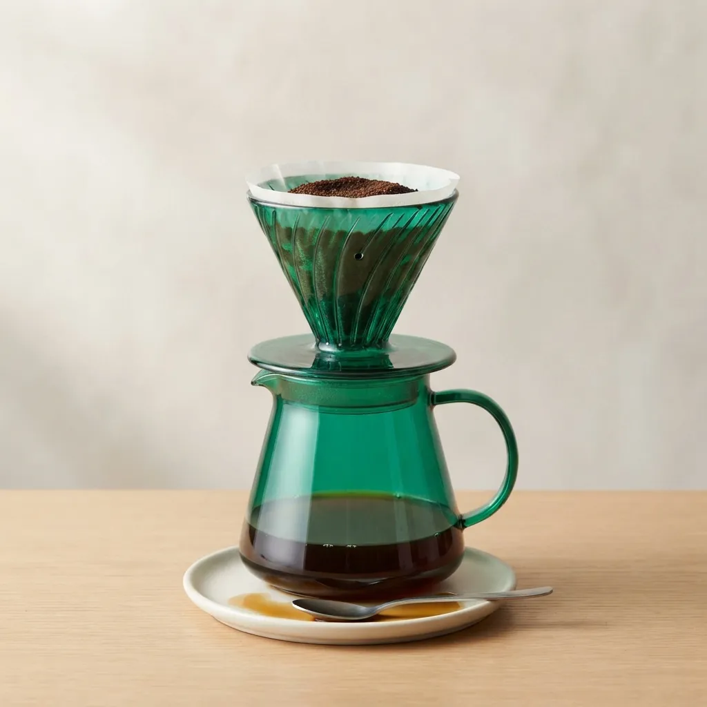 グラスコーヒーポアオーバーブリューワー