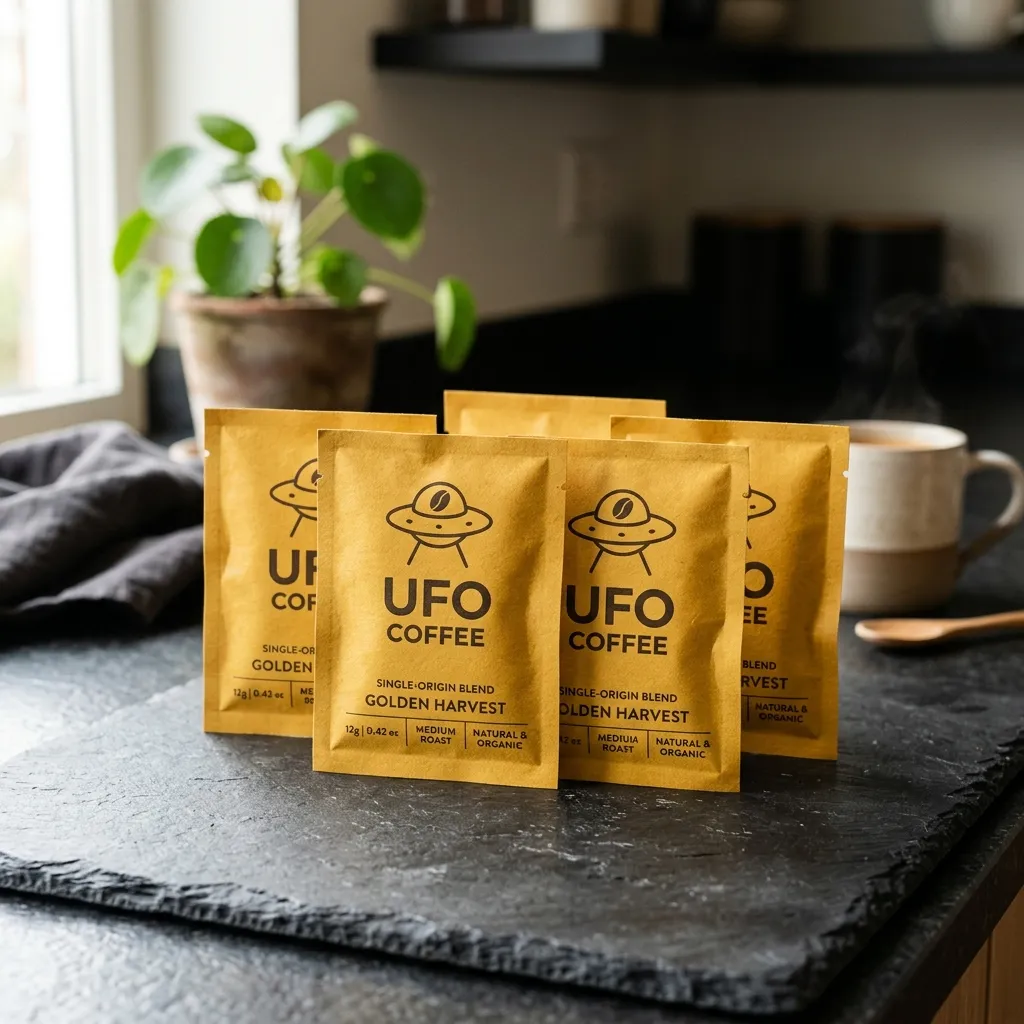 UFO_coffee_sachet_papers_on大理石