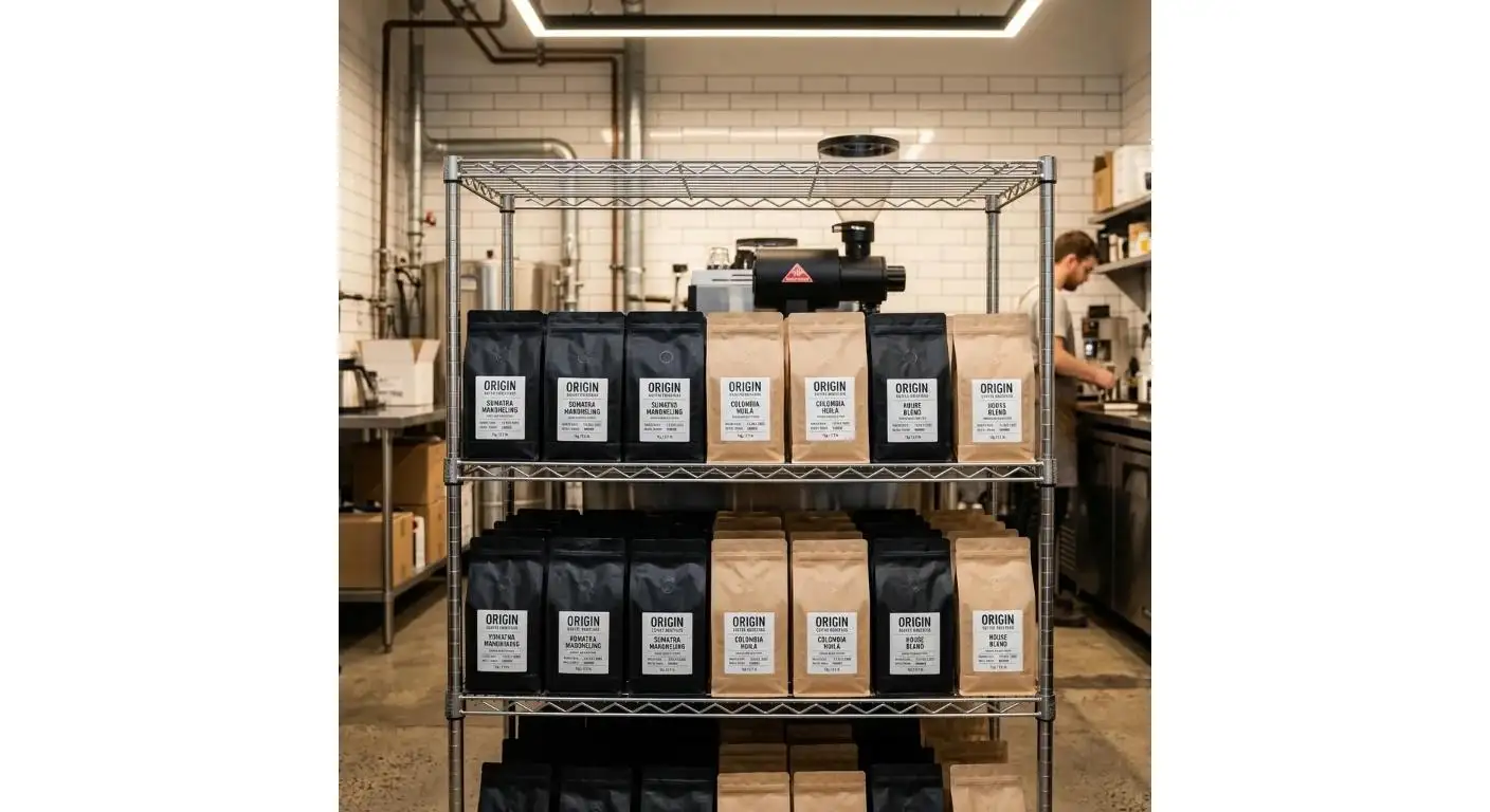 バルブが平らな底のコーヒーバッグ