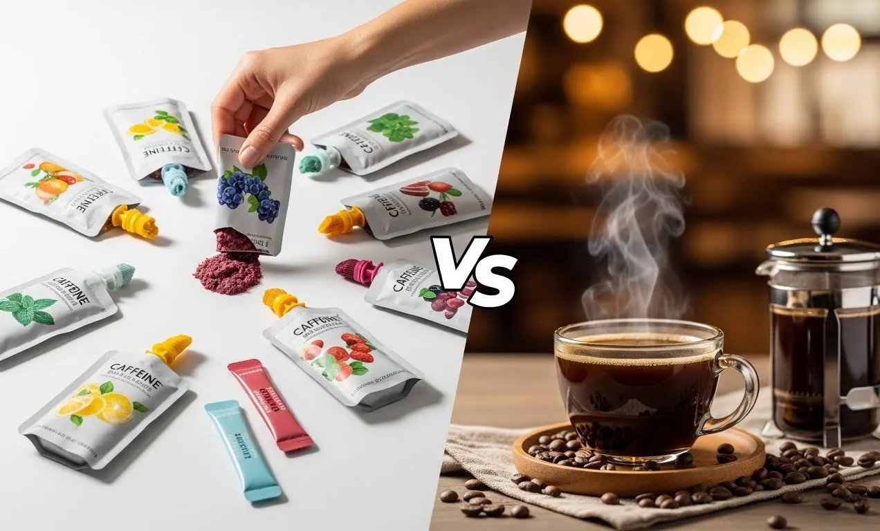 カフェインパウチとコーヒーの違い: どちらが良いか?