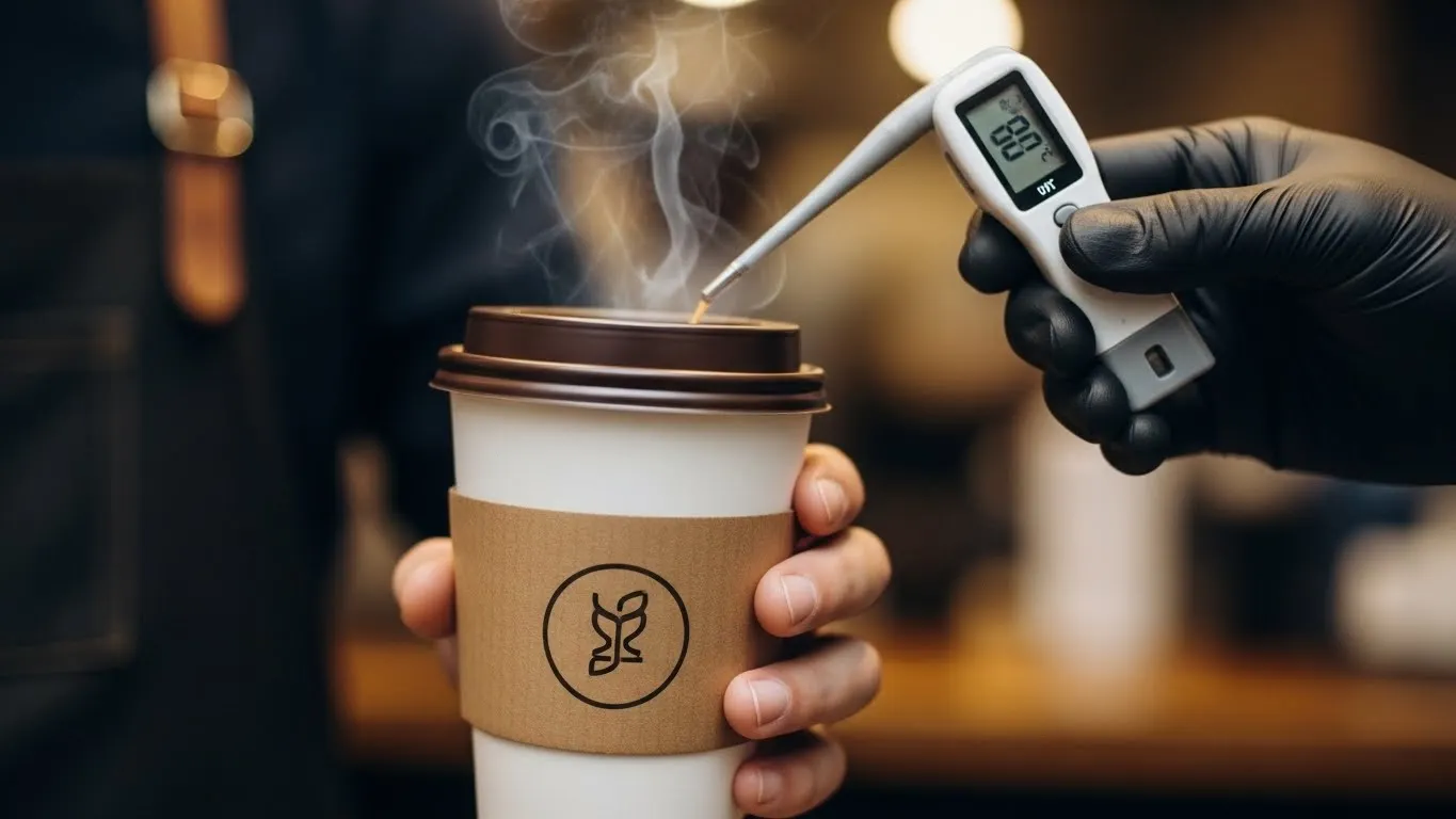イギリスにおけるテイクアウトカップの理想的なコーヒー提供温度