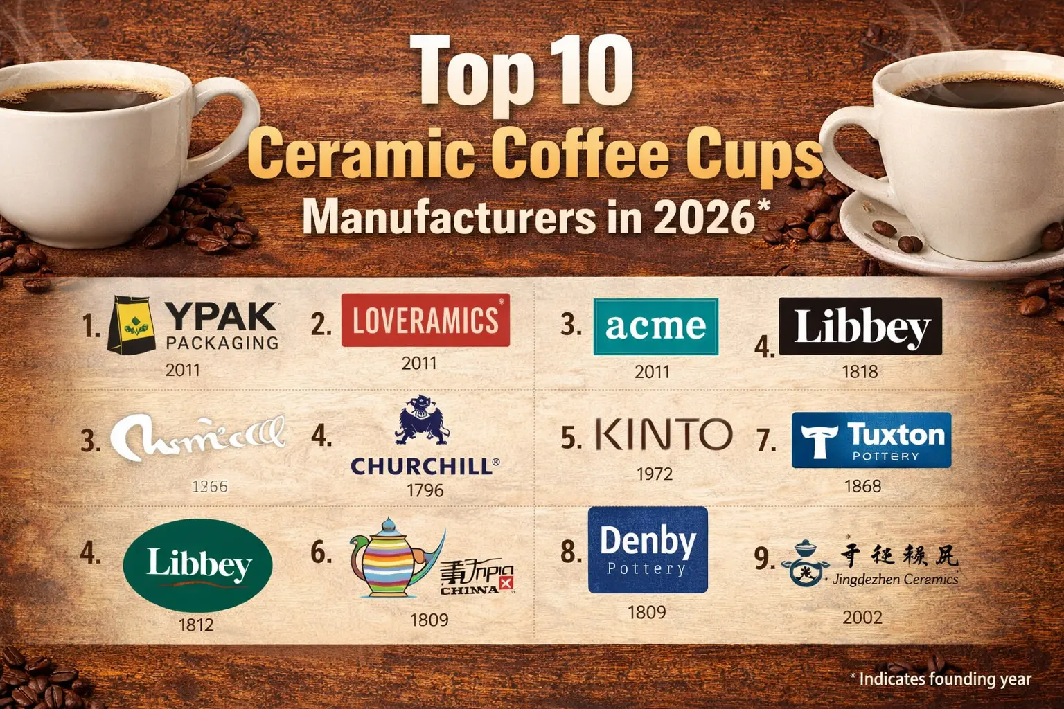 トップ 10 セラミックコーヒーカップメーカー 2026