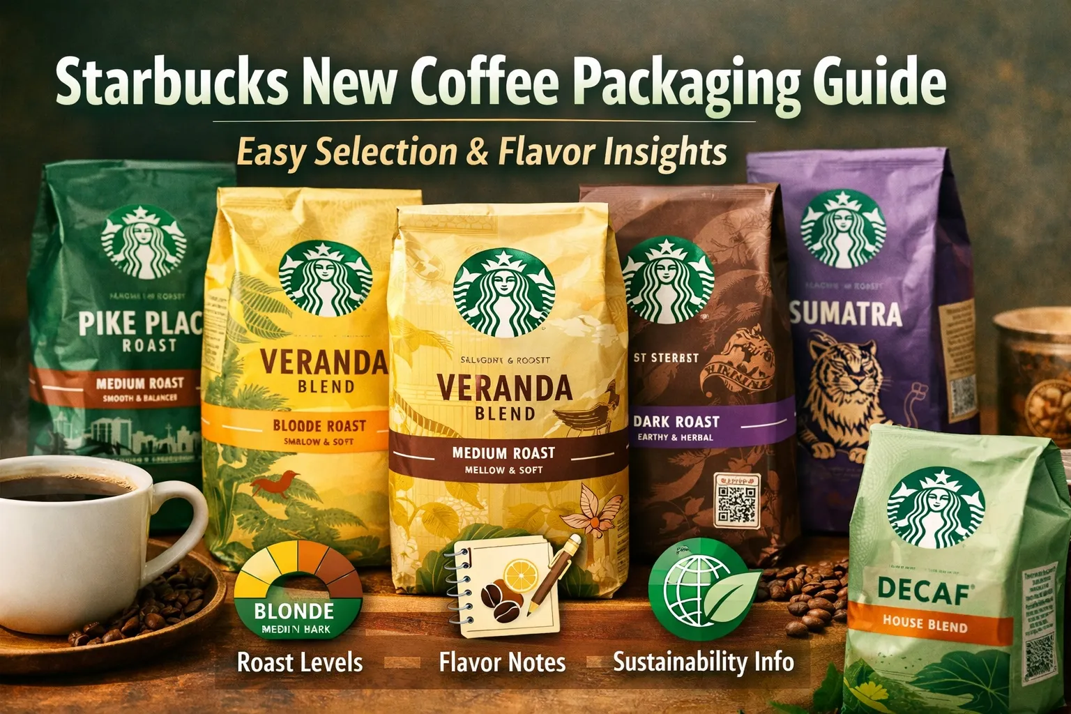スターバックス 新しいコーヒーパッケージングガイド